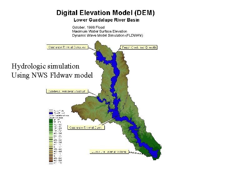 Hydrologic simulation Using NWS Fldwav model 
