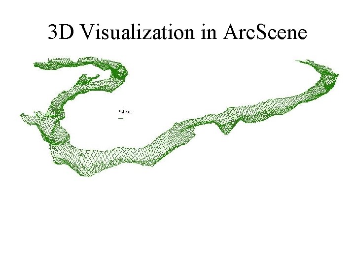 3 D Visualization in Arc. Scene 