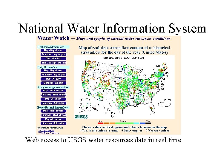 National Water Information System Web access to USGS water resources data in real time