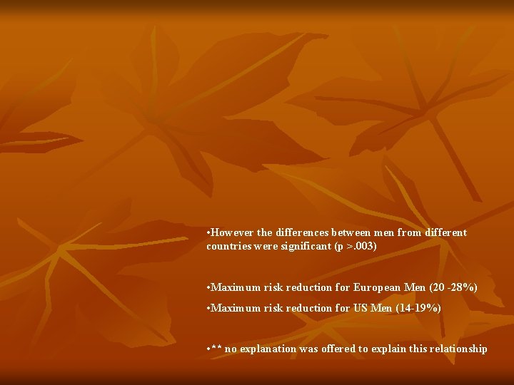 • However the differences between men from different countries were significant (p >. • However the differences between men from different countries were significant (p >.