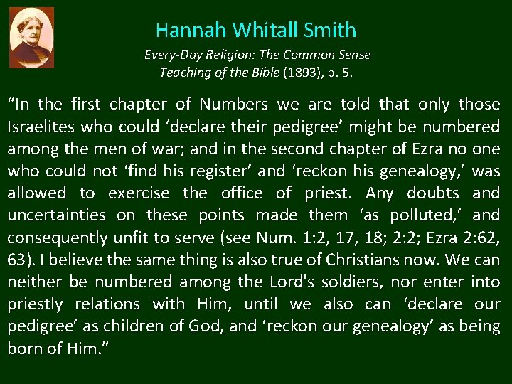 Hannah Whitall Smith Every-Day Religion: The Common Sense Teaching of the Bible (1893), p.