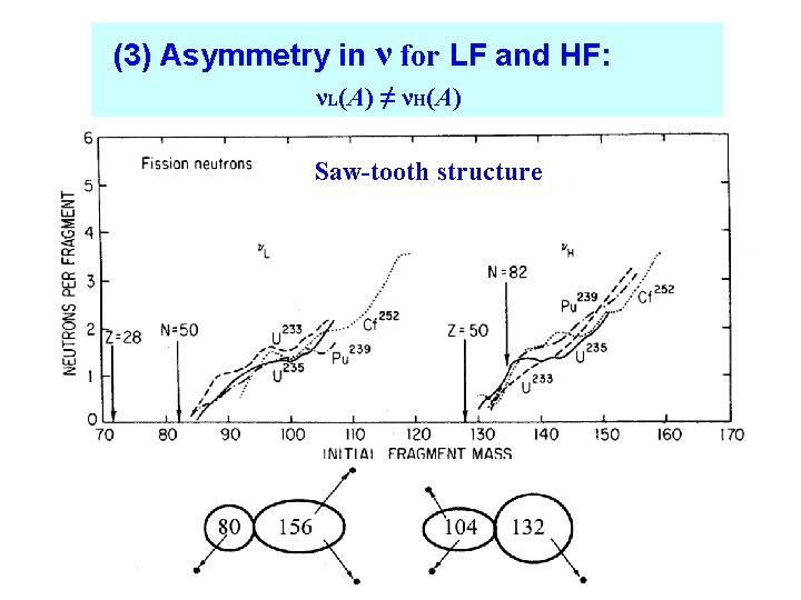 (3) Asymmetry in ν for LF and HF: νL(A) ≠ νH(A) Saw-tooth structure 