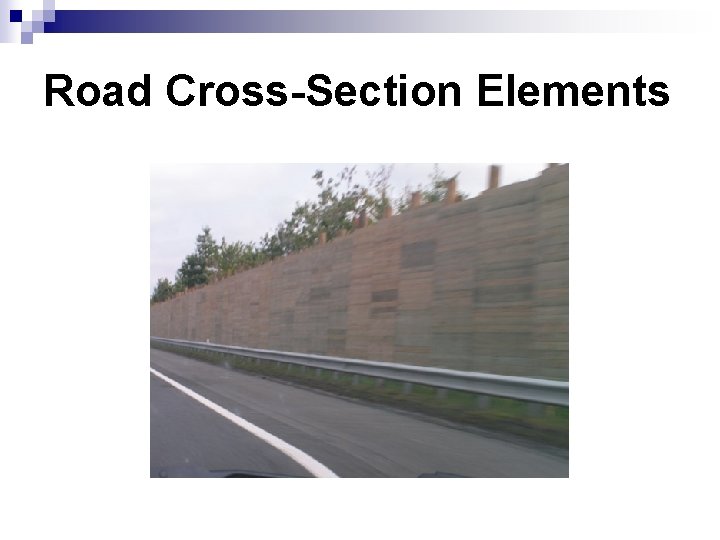 Road Cross-Section Elements 