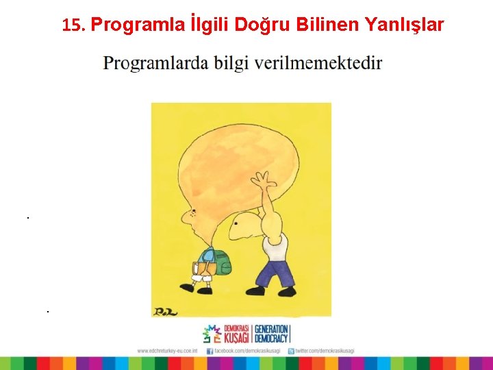 15. Programla İlgili Doğru Bilinen Yanlışlar . . 