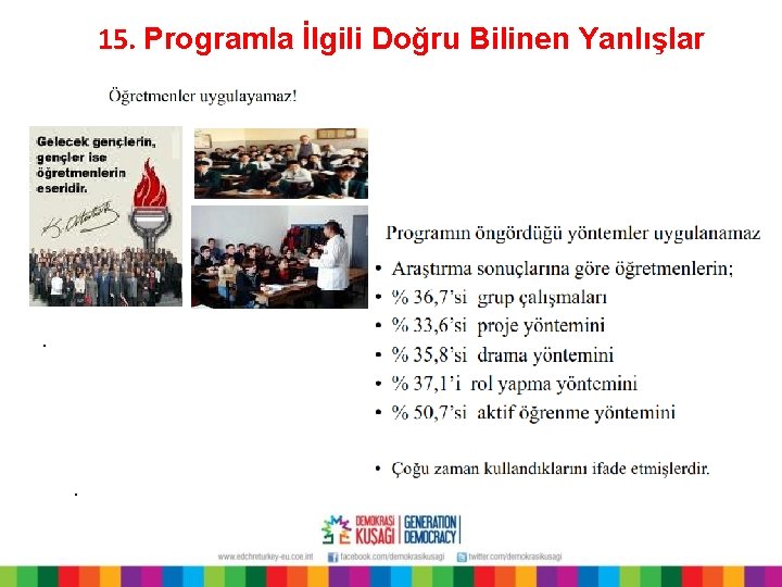 15. Programla İlgili Doğru Bilinen Yanlışlar . . 