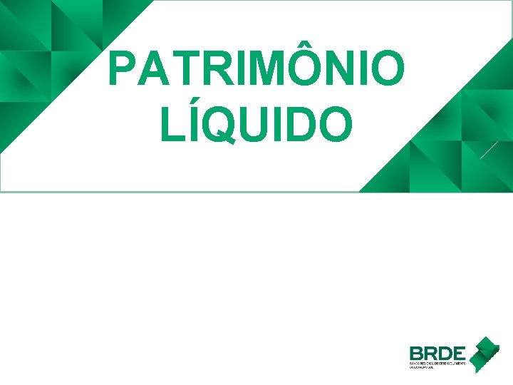 PATRIMÔNIO LÍQUIDO 