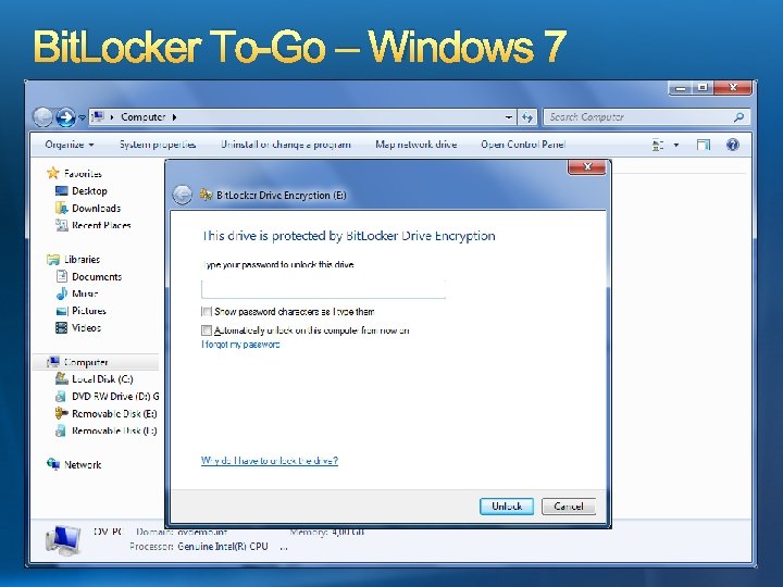 Bit. Locker To-Go – Windows 7 