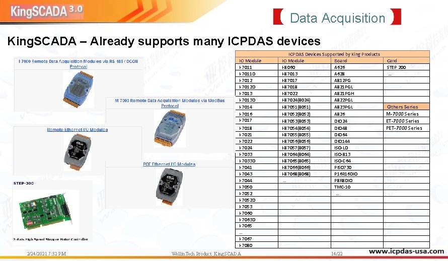 Data Acquisition King. SCADA – Already supports many ICPDAS devices IO Module I-7011 D Data Acquisition King. SCADA – Already supports many ICPDAS devices IO Module I-7011 D