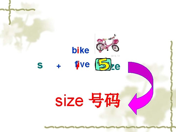 bike s + five + i ze size 号码 