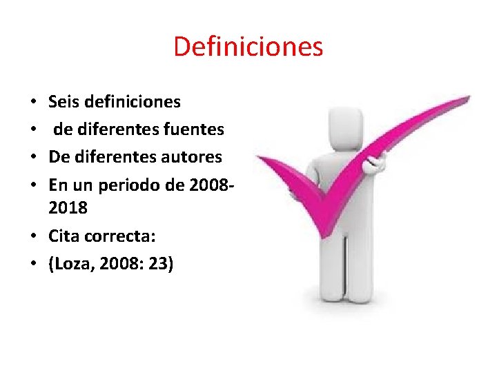 Definiciones Seis definiciones de diferentes fuentes De diferentes autores En un periodo de 20082018
