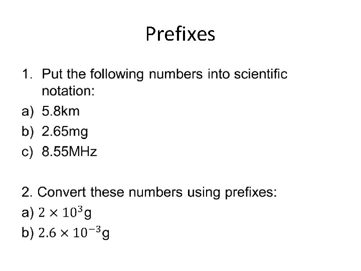 Prefixes • 