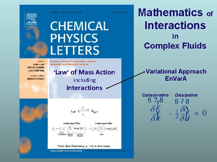 Mathematics of Interactions in Complex Fluids ‘Law’ of Mass Action including Variational Approach En. Mathematics of Interactions in Complex Fluids ‘Law’ of Mass Action including Variational Approach En.
