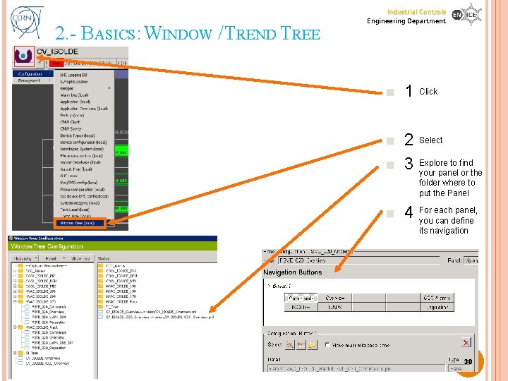 2. - BASICS: WINDOW / TREND TREE Industrial Controls Engineering Department n 1 n