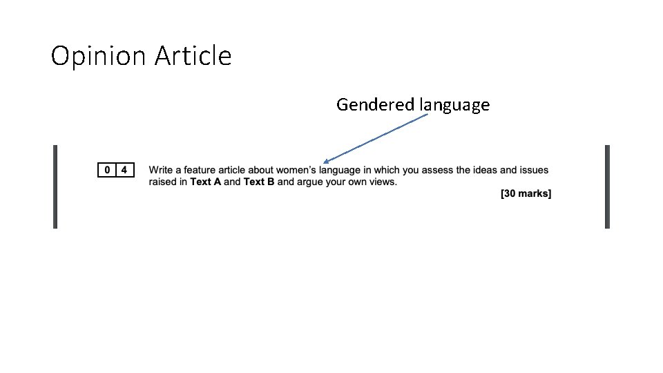 Opinion Article Gendered language 