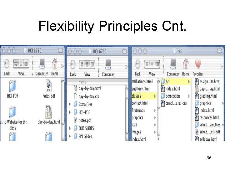 Flexibility Principles Cnt. 36 