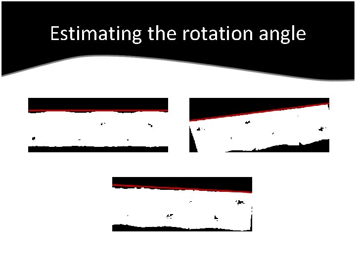 Estimating the rotation angle 