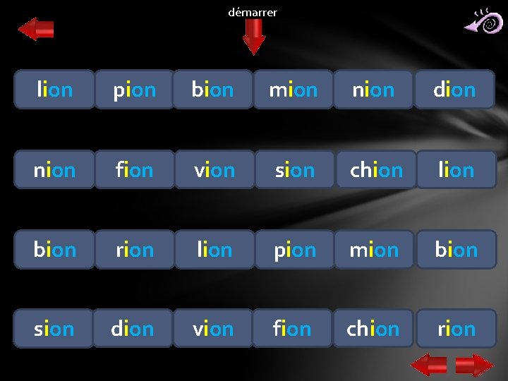 démarrer lion pion bion mion nion dion nion fion vion sion chion lion bion