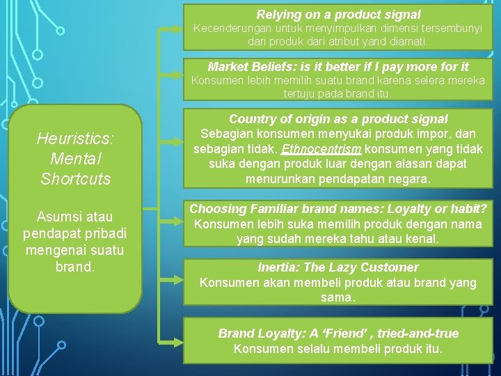 Relying on a product signal Kecenderungan untuk menyimpulkan dimensi tersembunyi dari produk dari atribut