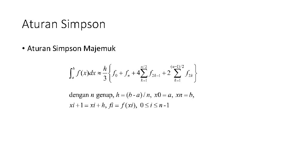 Aturan Simpson • Aturan Simpson Majemuk 