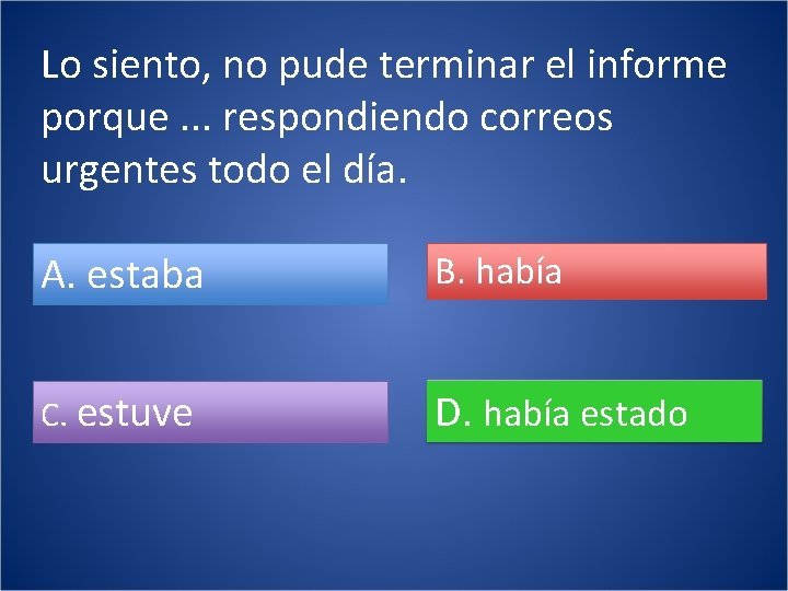 Lo siento, no pude terminar el informe porque. . . respondiendo correos urgentes todo