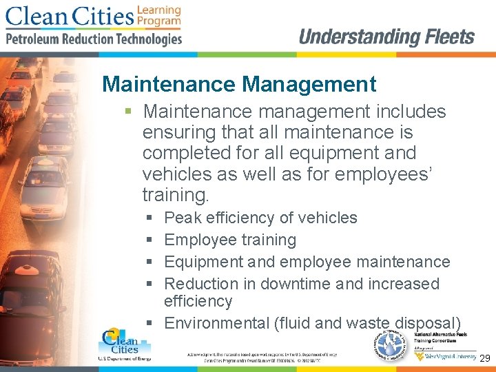 Maintenance Management § Maintenance management includes ensuring that all maintenance is completed for all