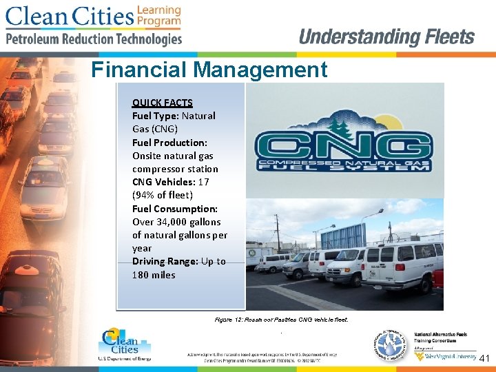 Financial Management QUICK FACTS Fuel Type: Natural Gas (CNG) Fuel Production: Onsite natural gas