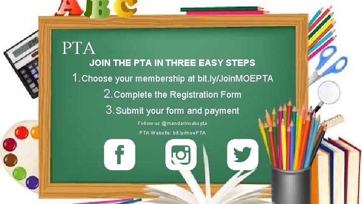 PTA JOIN THE PTA IN THREE EASY STEPS 1. Choose your membership at bit.