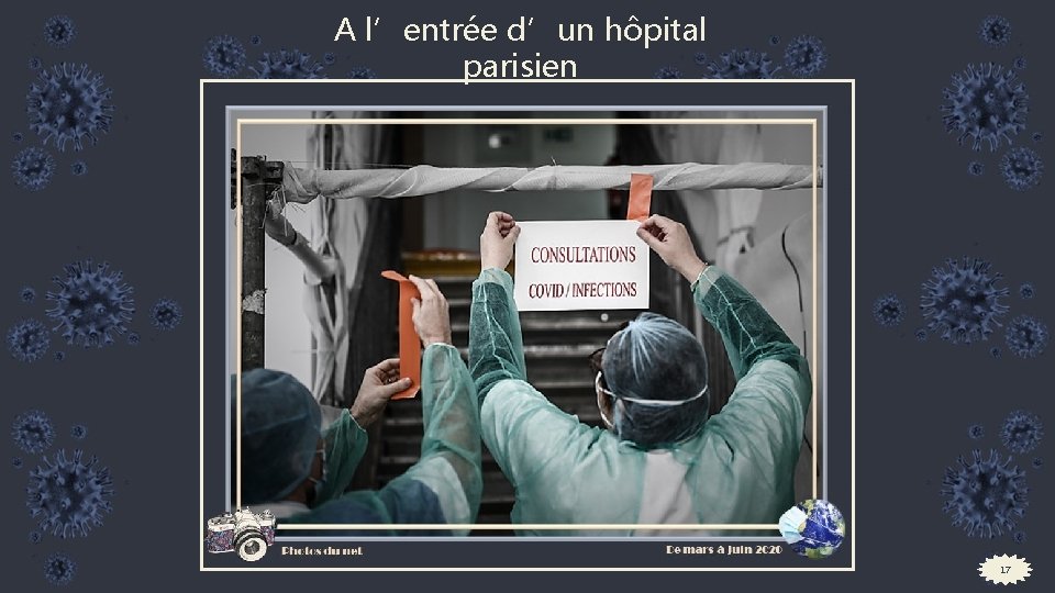 A l’entrée d’un hôpital parisien 17 