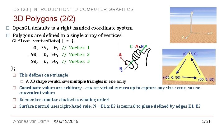 CS 123 | INTRODUCTION TO COMPUTER GRAPHICS 3 D Polygons (2/2) � � Open. CS 123 | INTRODUCTION TO COMPUTER GRAPHICS 3 D Polygons (2/2) � � Open.