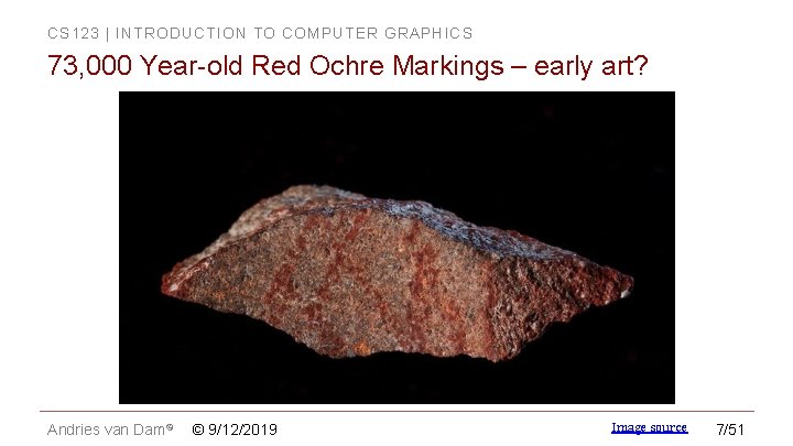 CS 123 | INTRODUCTION TO COMPUTER GRAPHICS 73, 000 Year-old Red Ochre Markings – CS 123 | INTRODUCTION TO COMPUTER GRAPHICS 73, 000 Year-old Red Ochre Markings –