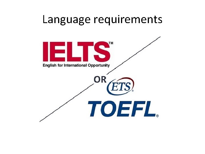 Language requirements 