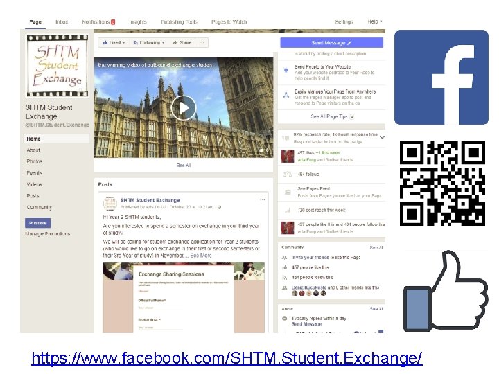 https: //www. facebook. com/SHTM. Student. Exchange/ 