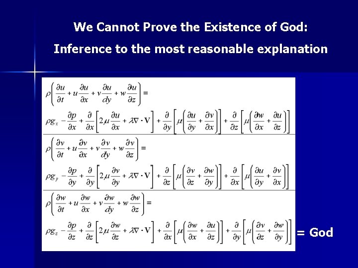 We Cannot Prove the Existence of God: Inference to the most reasonable explanation =