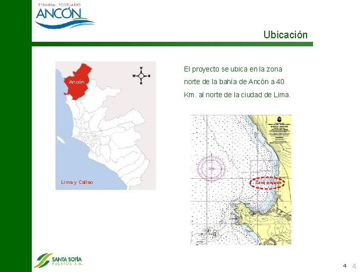 Ubicación El proyecto se ubica en la zona Ancón norte de la bahía de