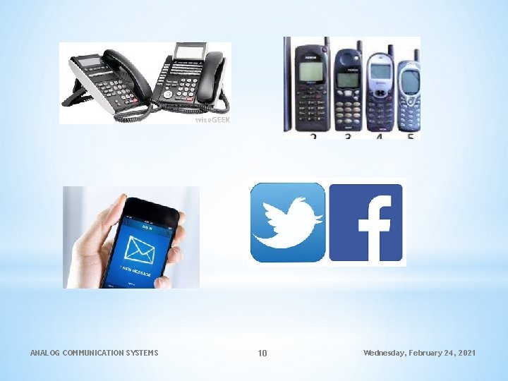 ANALOG COMMUNICATION SYSTEMS 10 Wednesday, February 24, 2021 