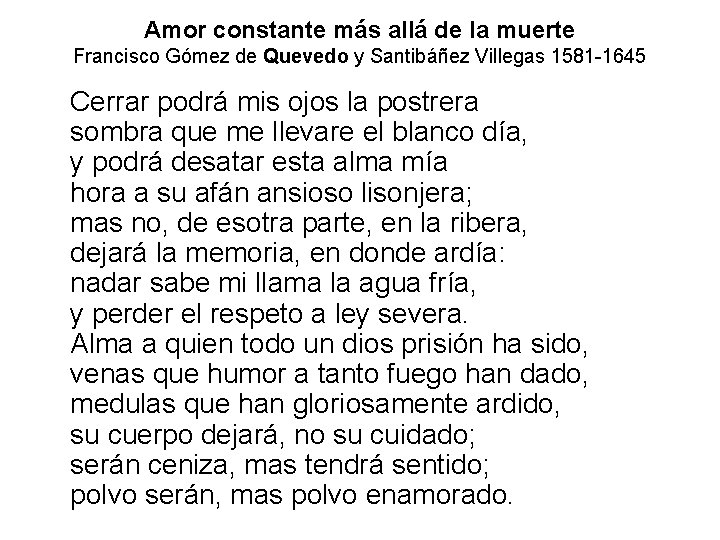 Amor constante ms all de la muerte Francisco