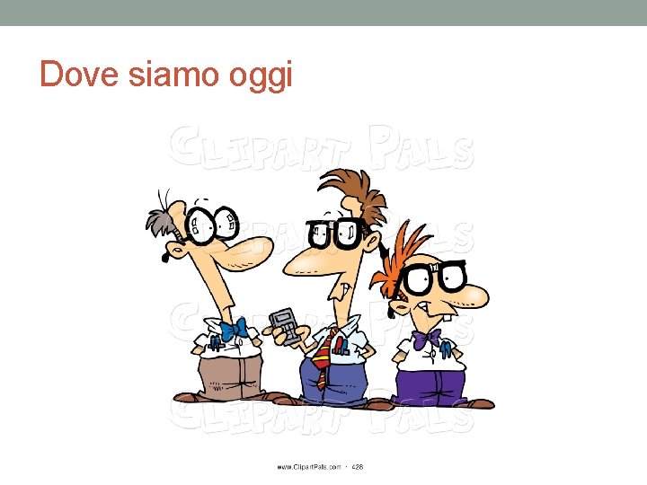 Dove siamo oggi 