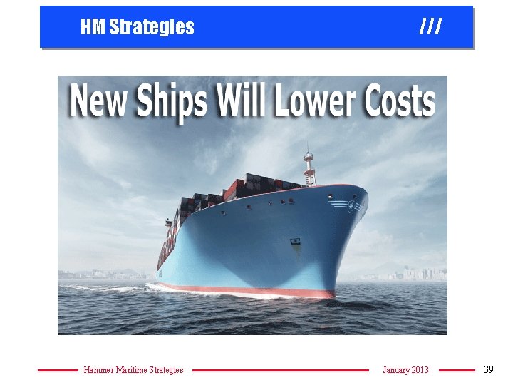 HM Strategies Hammer Maritime Strategies /// January 2013 39 