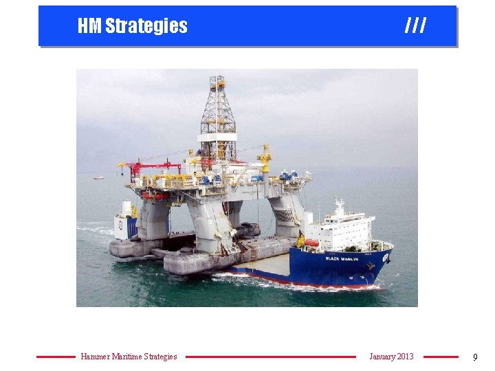 HM Strategies Hammer Maritime Strategies /// January 2013 9 