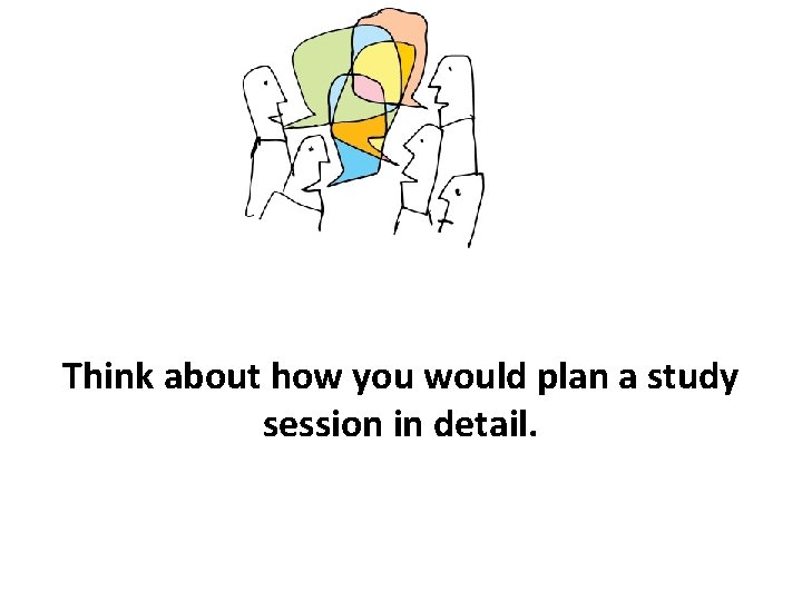 Think about how you would plan a study session in detail. 