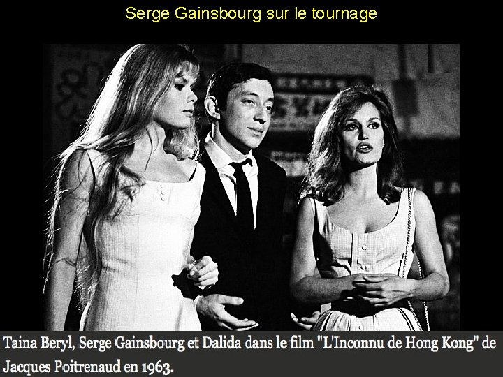 Serge Gainsbourg sur le tournage 