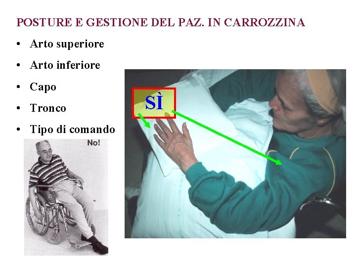 POSTURE E GESTIONE DEL PAZ. IN CARROZZINA • Arto superiore • Arto inferiore •