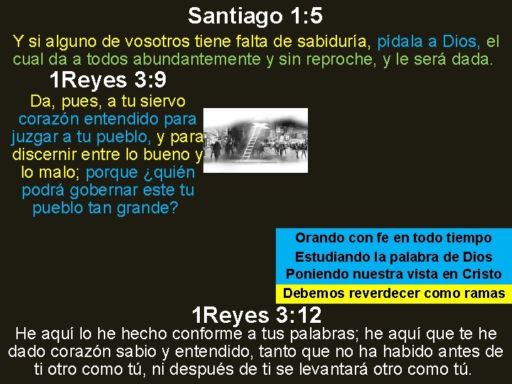 Santiago 1: 5 Y si alguno de vosotros tiene falta de sabiduría, pídala a