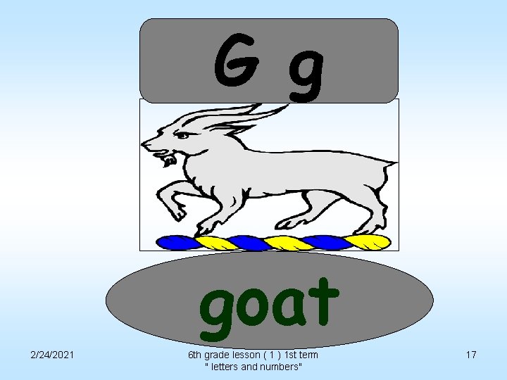 G g goat 2/24/2021 6 th grade lesson ( 1 ) 1 st term