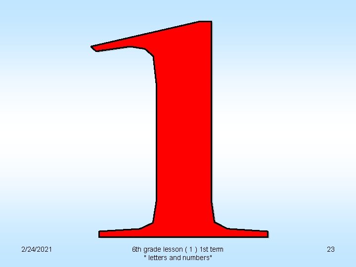 2/24/2021 6 th grade lesson ( 1 ) 1 st term " letters and