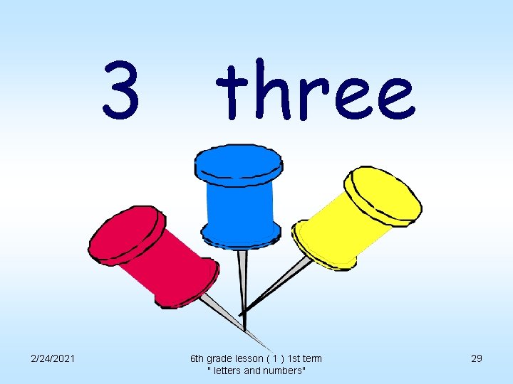 3 three 2/24/2021 6 th grade lesson ( 1 ) 1 st term "