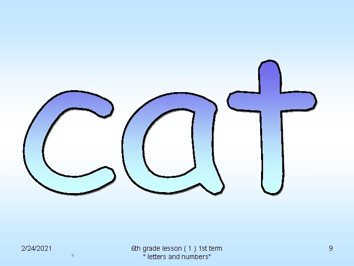 2/24/2021 6 th grade lesson ( 1 ) 1 st term " letters and