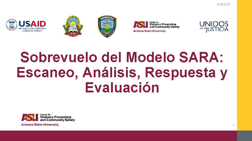 2/24/2021 Sobrevuelo del Modelo SARA: Escaneo, Análisis, Respuesta y Evaluación 1 