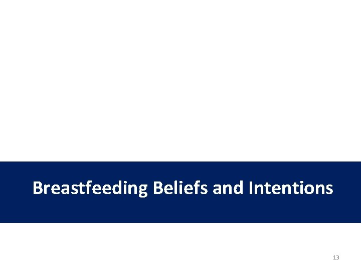 Breastfeeding Beliefs and Intentions 13 