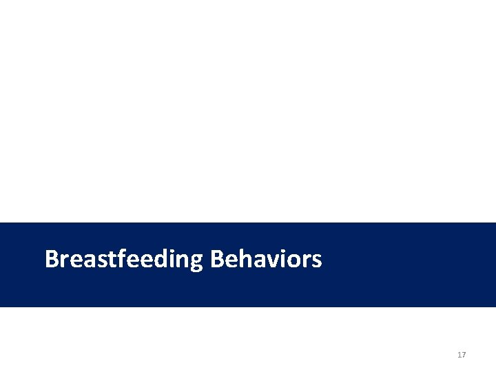 Breastfeeding Behaviors 17 